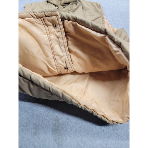 Vintage J C Penney Vest Mens M Brown  Full Zip Pockets Outdoor Puffer 80s - Picture 6 of 13